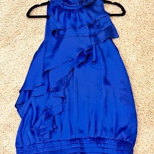 Elegant Blue Ruffled blouse